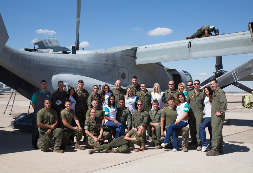 Miami Dolphins Cheerleaders visit Marines in Spain
