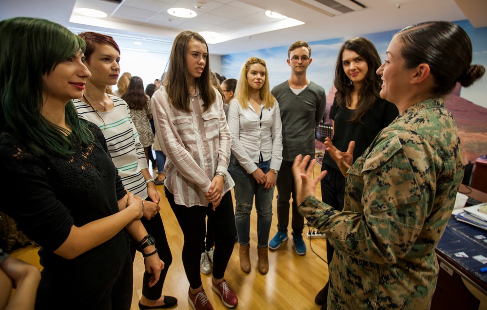 Female Engagement Team Visits American Corners Bucharest