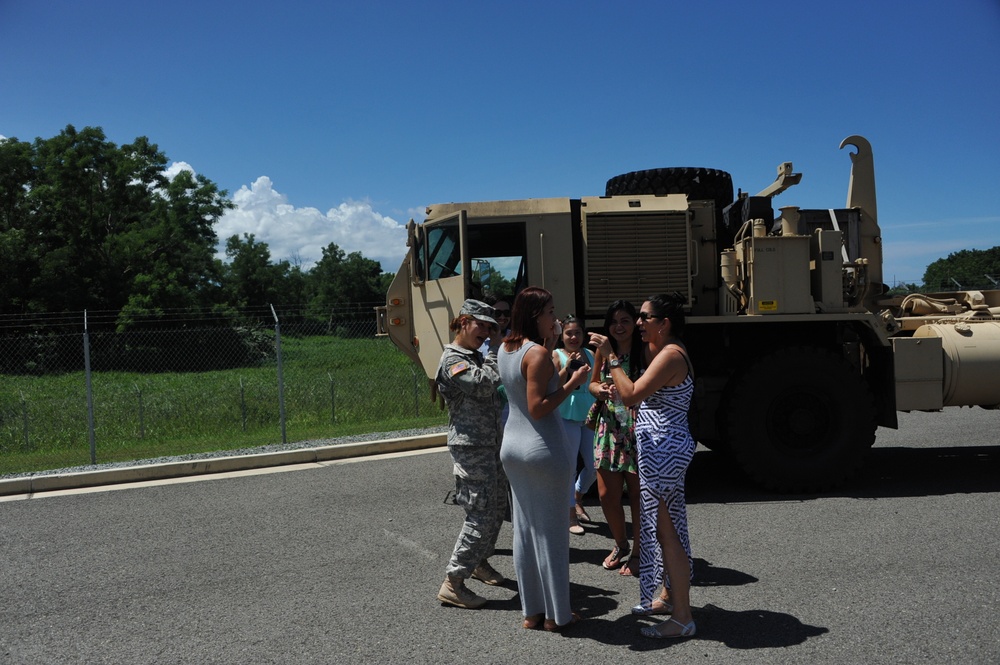 Family and Friends bid farewell to Detachment 1 of the 246th QM CO (MA)