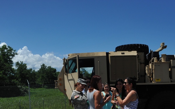 Family and Friends bid farewell to Detachment 1 of the 246th QM CO (MA)