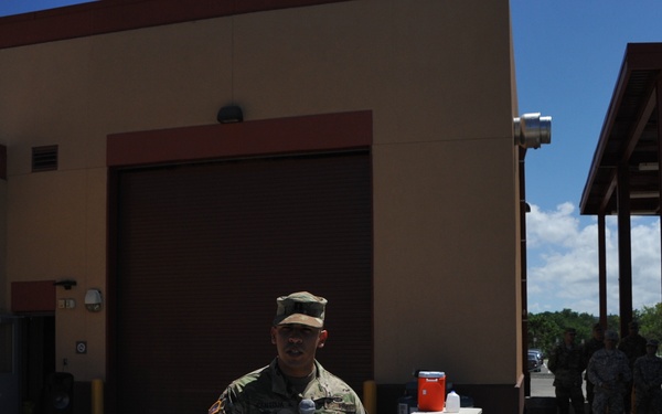 Family and Friends bid farewell to Detachment 1 of the 246th QM CO (MA)