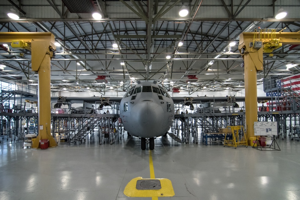 Maintainers prepare aircraft for engine upgrades