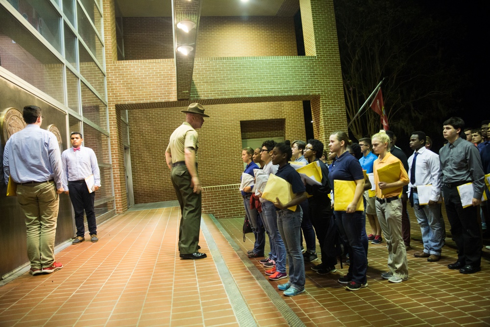 New recruits take first steps to becoming Marines on Parris Island