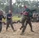 Marine recruits practice bayonet techniques on Parris Island
