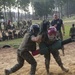 Marine recruits practice bayonet techniques on Parris Island