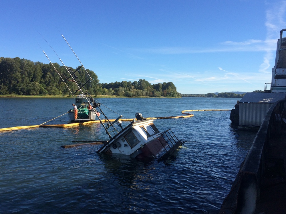 Coast Guard monitors cleanup of oil product on Columbia River