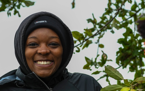Sailors pick apples for North Whidbey Help House