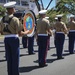 U.S. Marine band marches in Hawaii's 70th annual Aloha Festivals Floral Parade