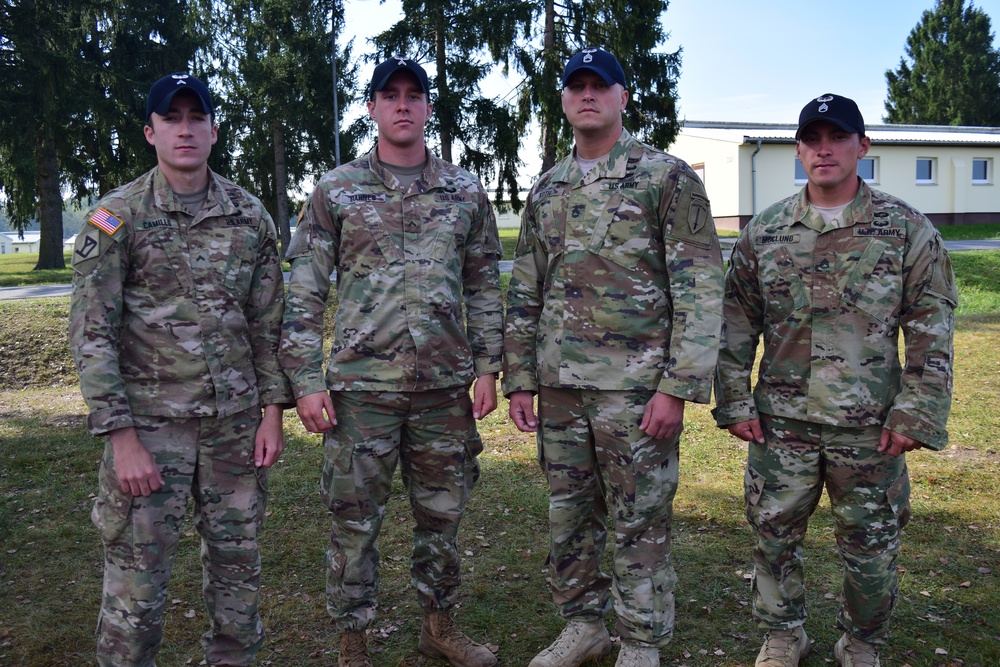 Raider Soldiers earn the Air Assault badge while in Europe
