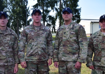 Raider Soldiers earn the Air Assault badge while in Europe