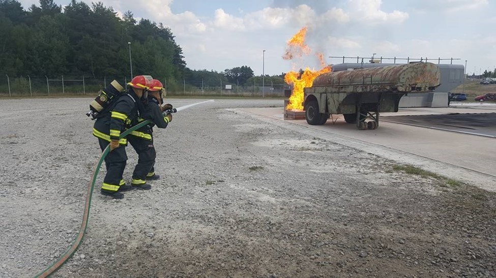 Ordnance company Soldiers first to train at civilian firefighting center