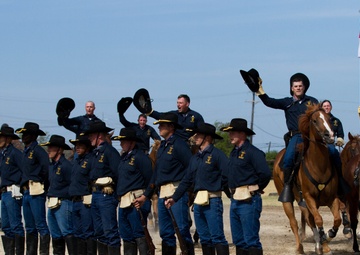 Legacy and Heritage: Horse Cavalry Detachment mounting up for national competition