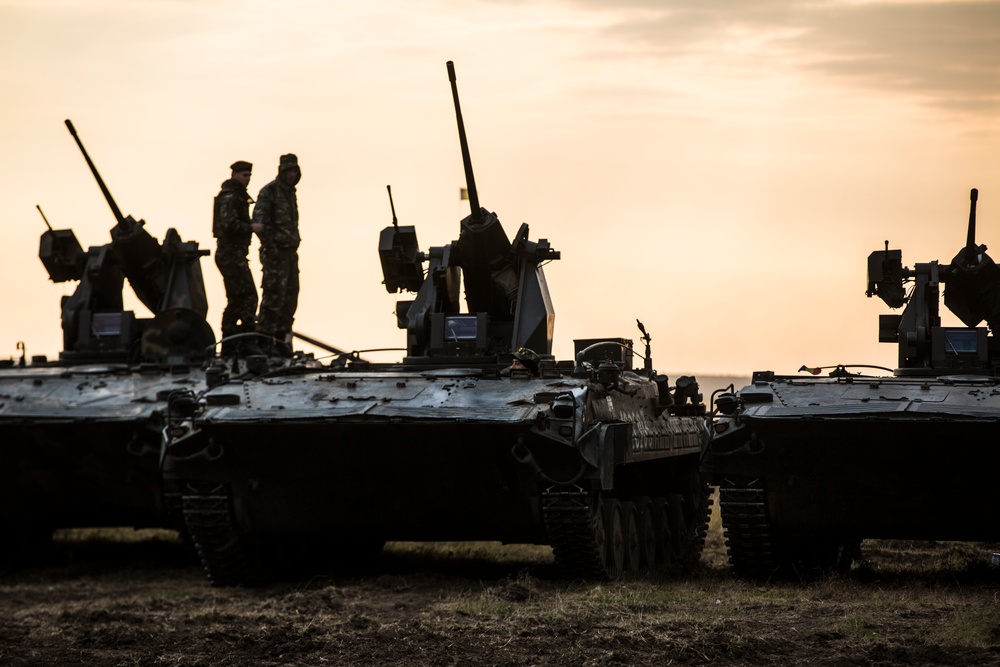 Romanian tanks support multinational exercise