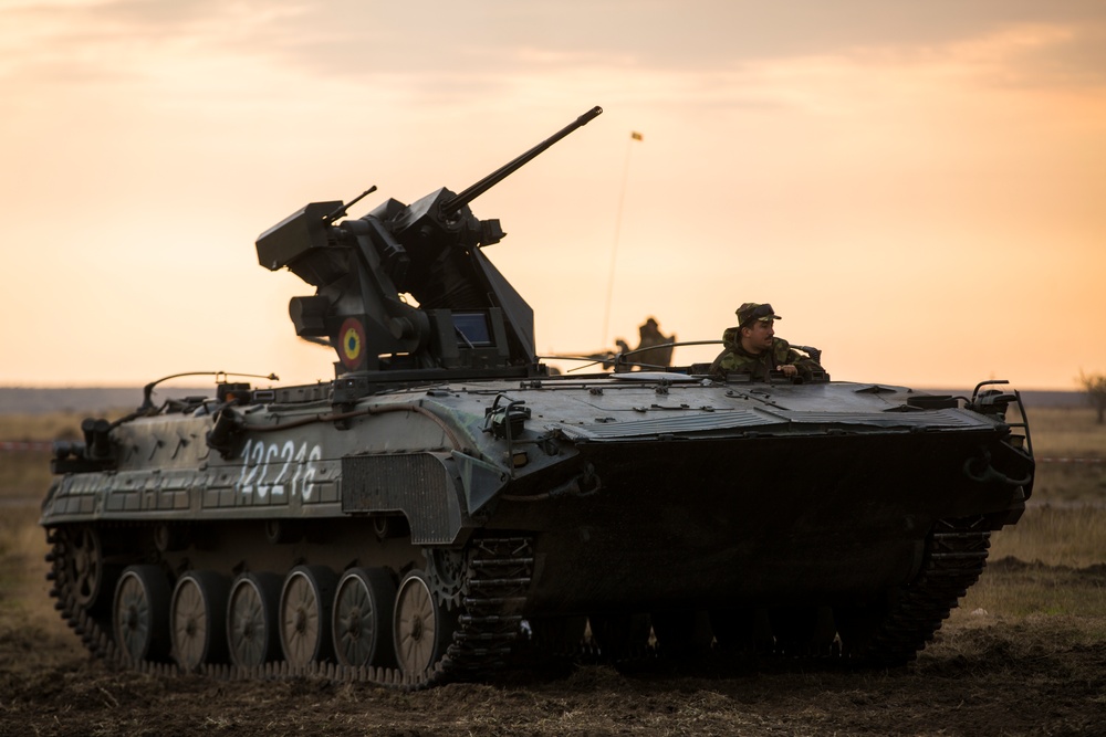 Romanian tanks support multinational exercise