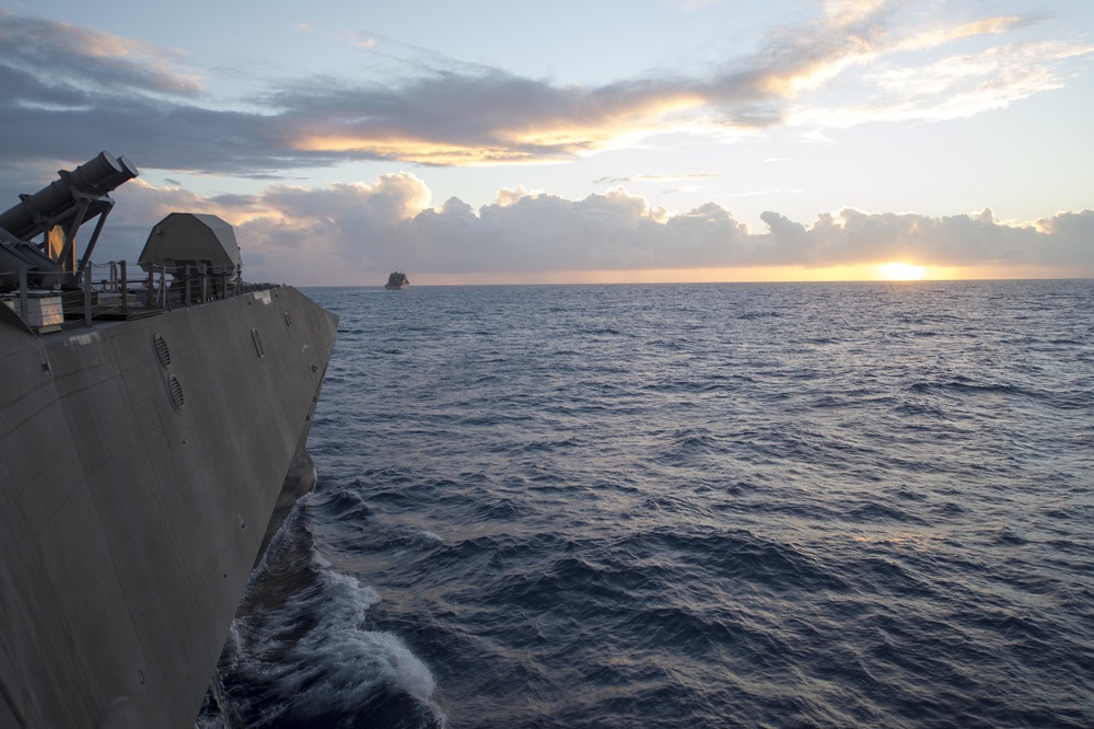 USS Coronado (LCS 4) departs Joint Base Pearl Harbor Hickam.