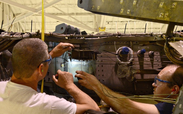 B-52H, 61-0007, 'Ghost Rider' undergoes programmed depot maintenance at Tinker AFB, Okla.