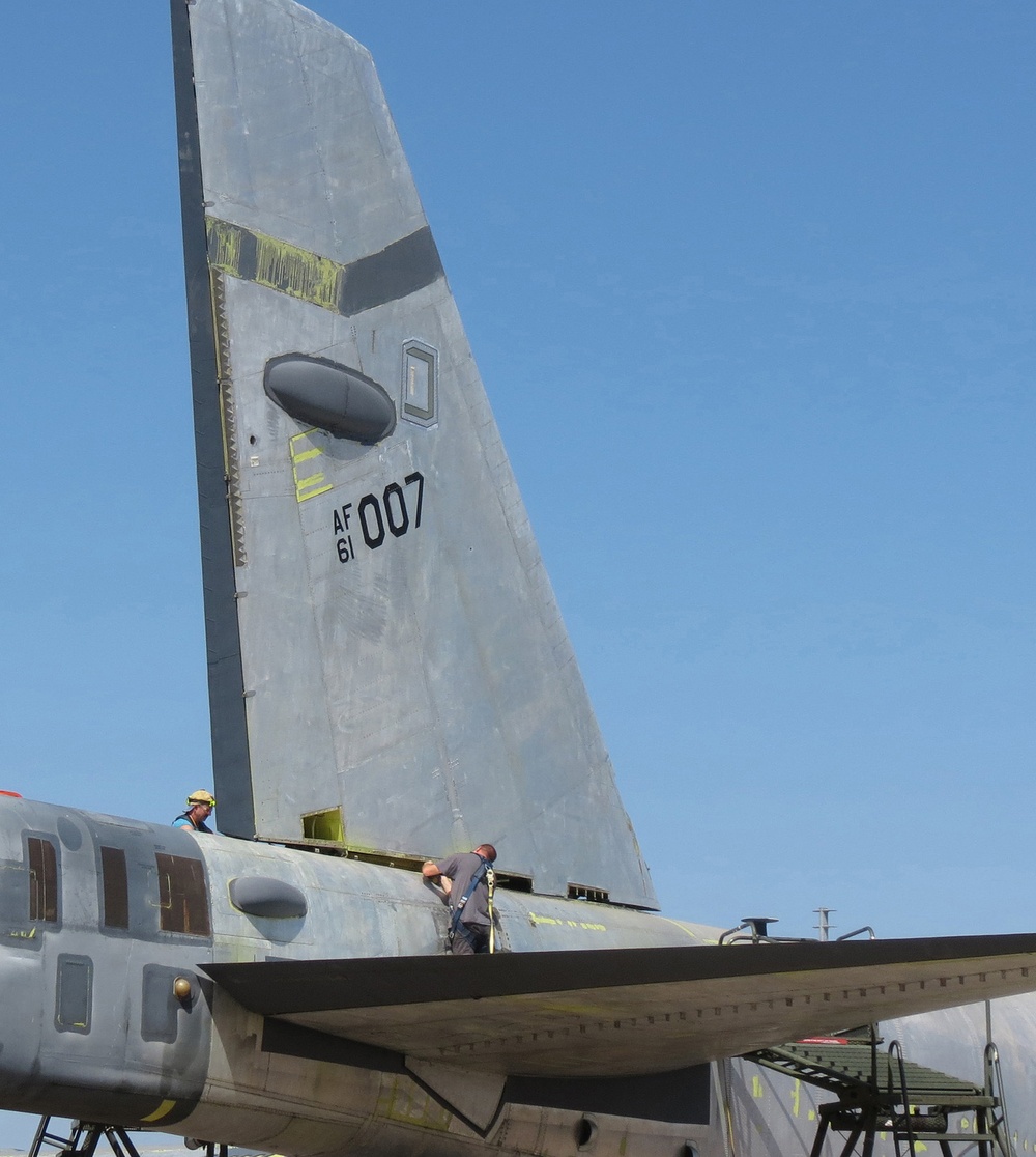 B-52H, 61-0007, 'Ghost Rider' undergoes programmed depot maintenance at Tinker AFB, Okla.