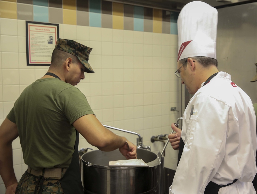Sodexo chefs improve Marine food service specialist basic culinary skills