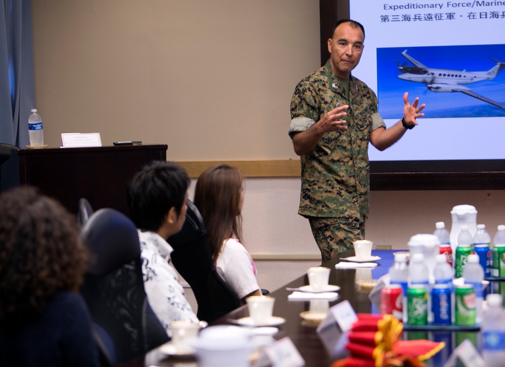Okinawa JCI visits, learns about MCAS Futenma