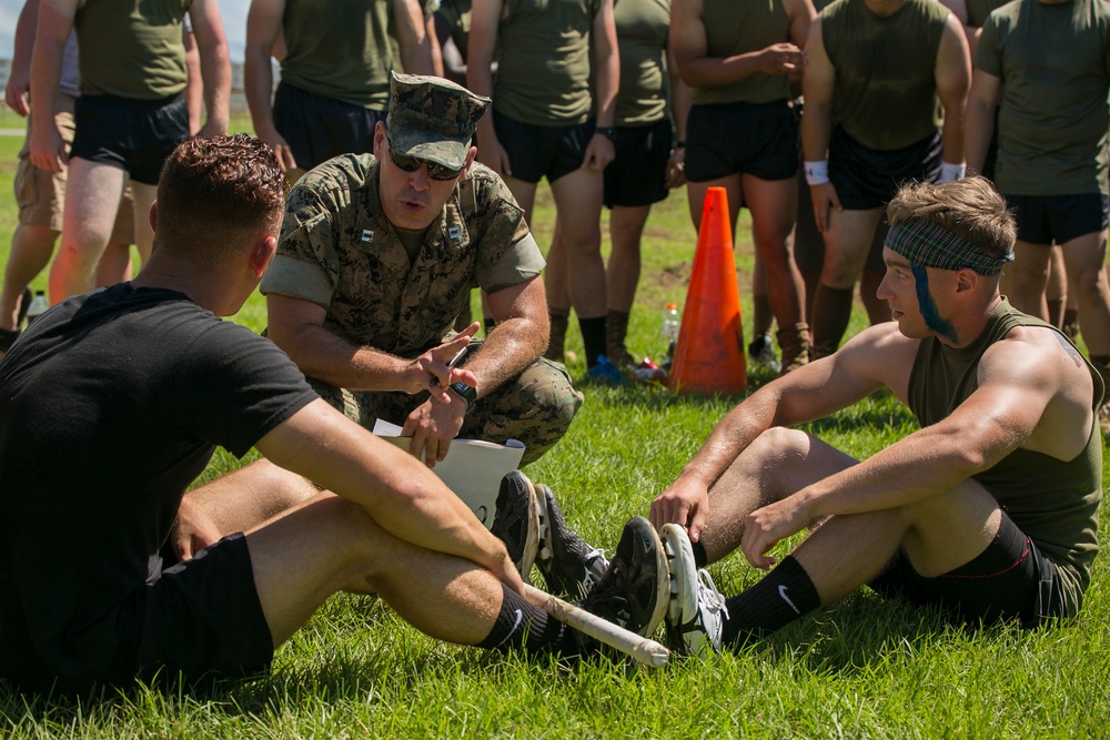 Marines compete in Camp Hansen Highland Games