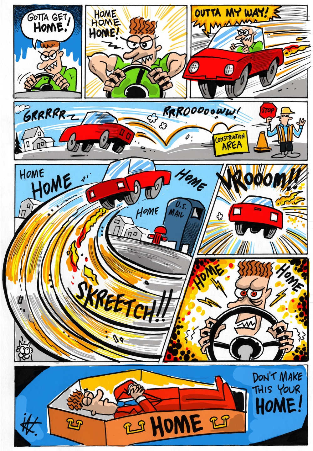 Safety Cartoon - Home Rage