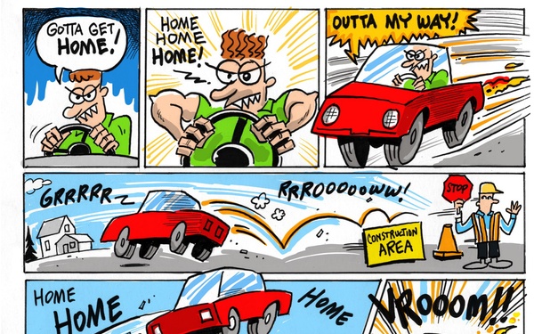 Safety Cartoon - Home Rage