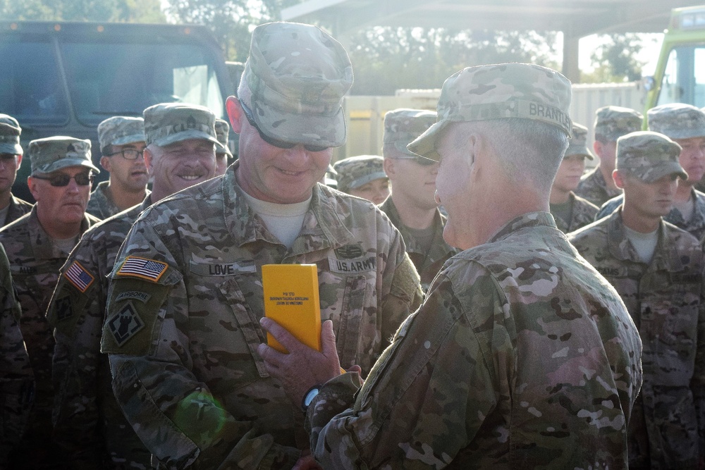 194th Engineer Brigade Promotes Soldiers during Operation Resolute Castle 2016