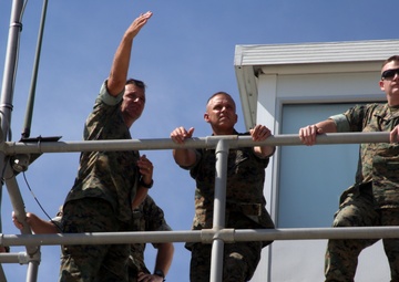 2nd MAW commanding general visits Marine Corps Auxiliary Landing Field Bogue, conducts pre-deployment brief with VMA-231 Marines