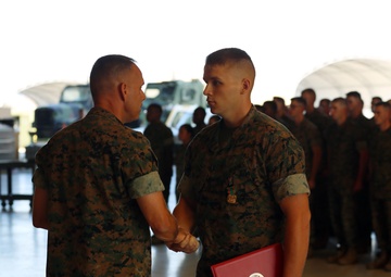 2nd MAW commanding general visits Marine Corps Auxiliary Landing Field Bogue, conducts pre-deployment brief with VMA-231 Marines