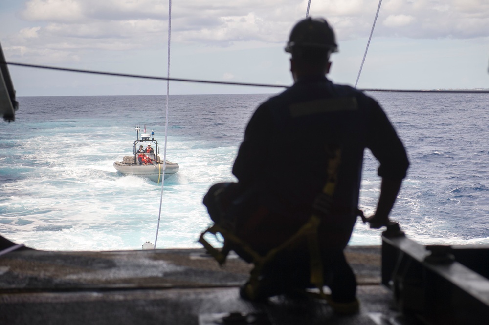 USS Coronado (LCS 4) conducts at-sea operations.