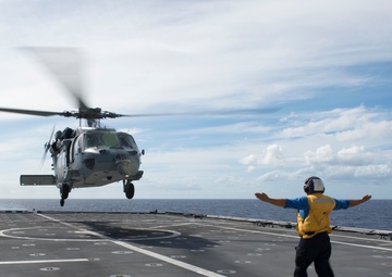 USS Coronado (LCS 4) conducts at-sea operations.