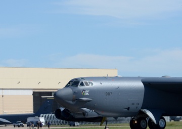 B-52H, 61-007, 'Ghost Rider' departs Tinker AFB, Okla.