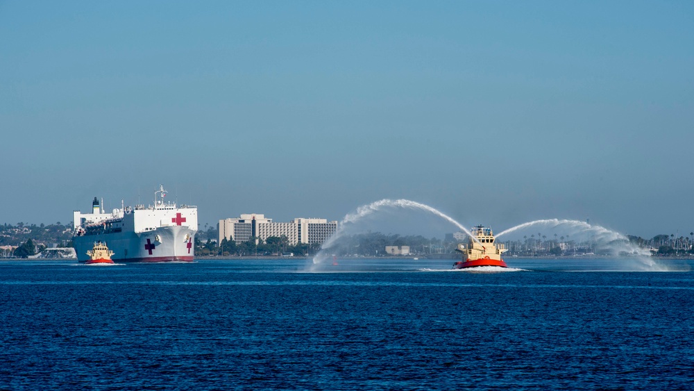 USNS Mercy Returns to Home Port
