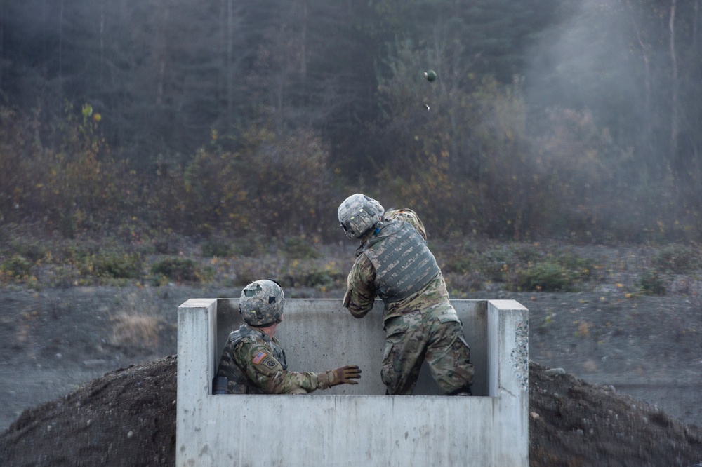 Geronimo paratroopers throw live hand grenades