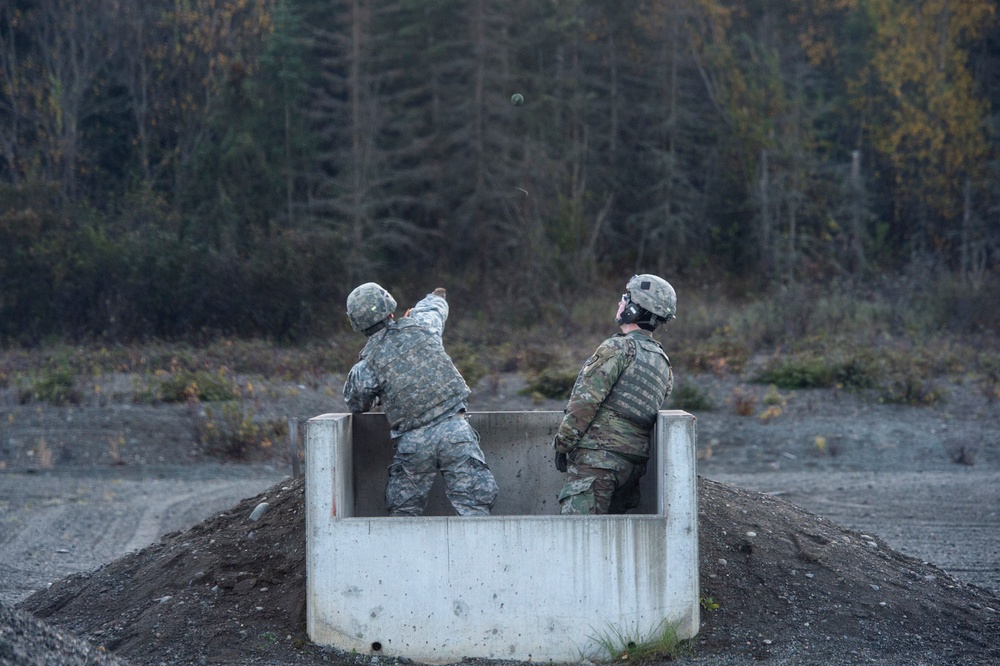 Geronimo paratroopers throw live hand grenades