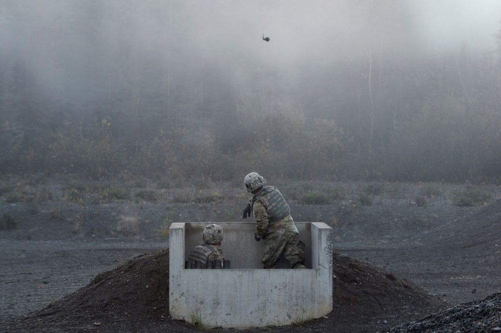 Geronimo paratroopers throw live hand grenades