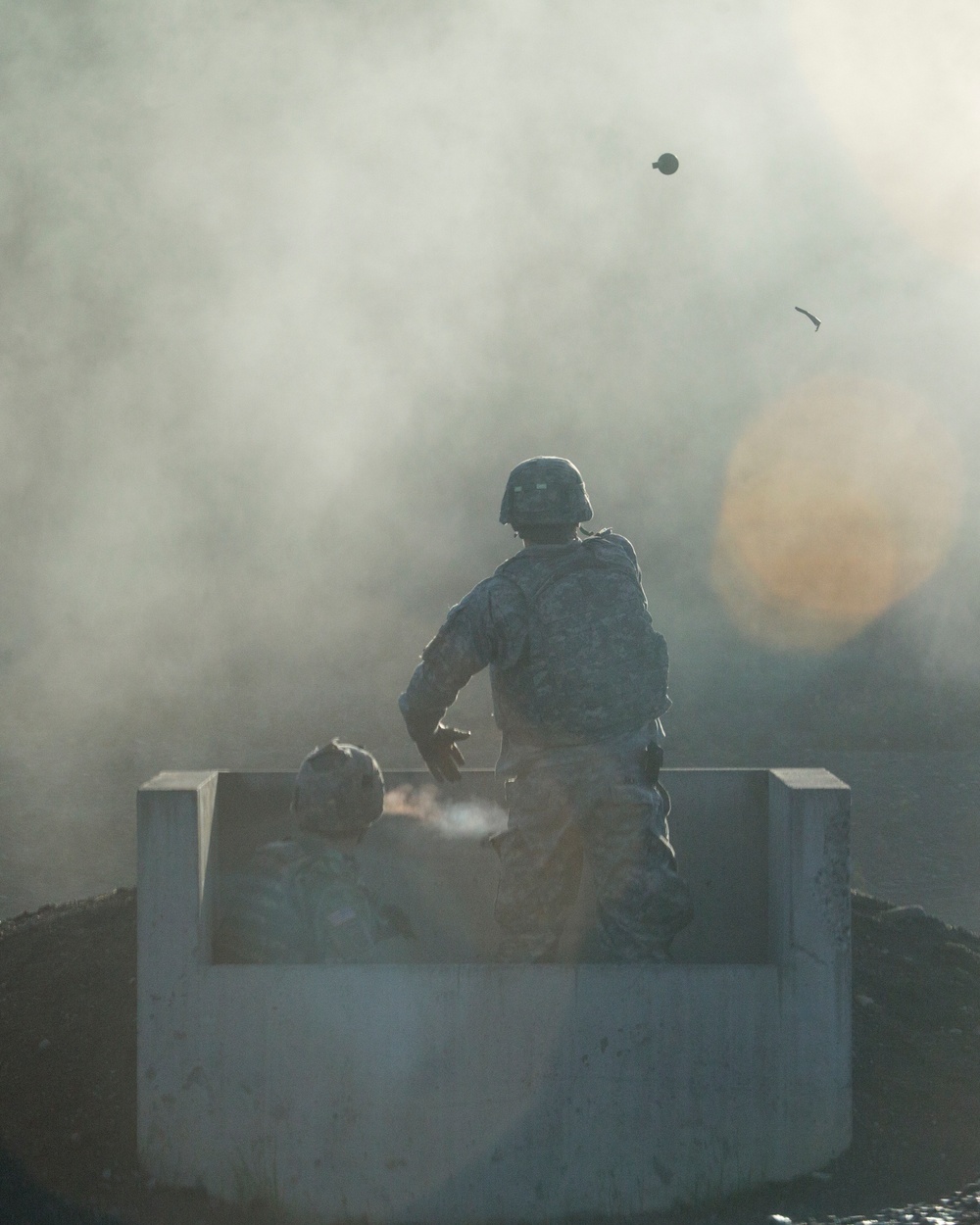 Geronimo paratroopers throw live hand grenades