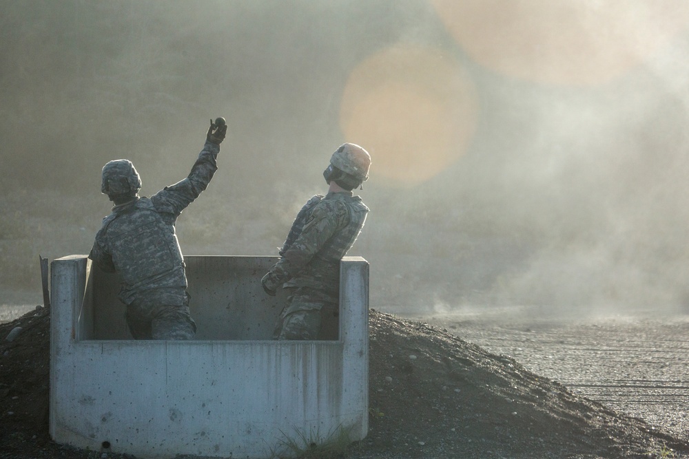 Geronimo paratroopers throw live hand grenades