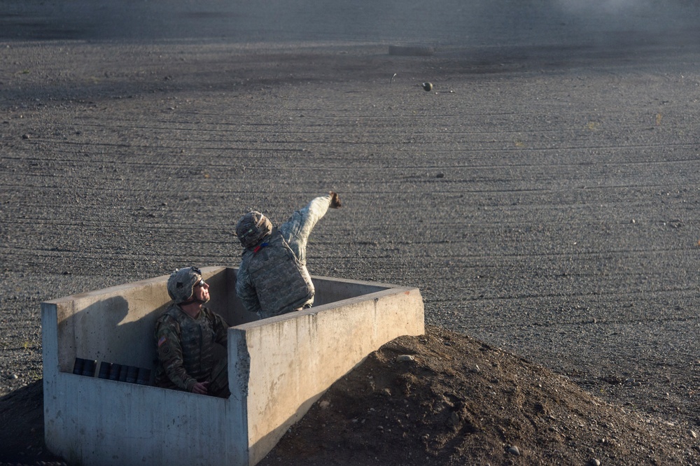 Geronimo paratroopers throw live hand grenades
