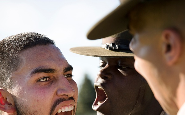 Future Marines from Pacific Northwest meet Drill Instructors
