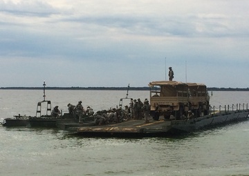 The 705th Transportation Company partners with the 652nd Multi-Role Bridge Company to work outside the box to keep mobile