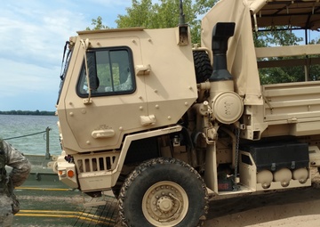 The 705th Transportation Company partners with the 652nd Multi-Role Bridge Company to work outside the box to keep mobile