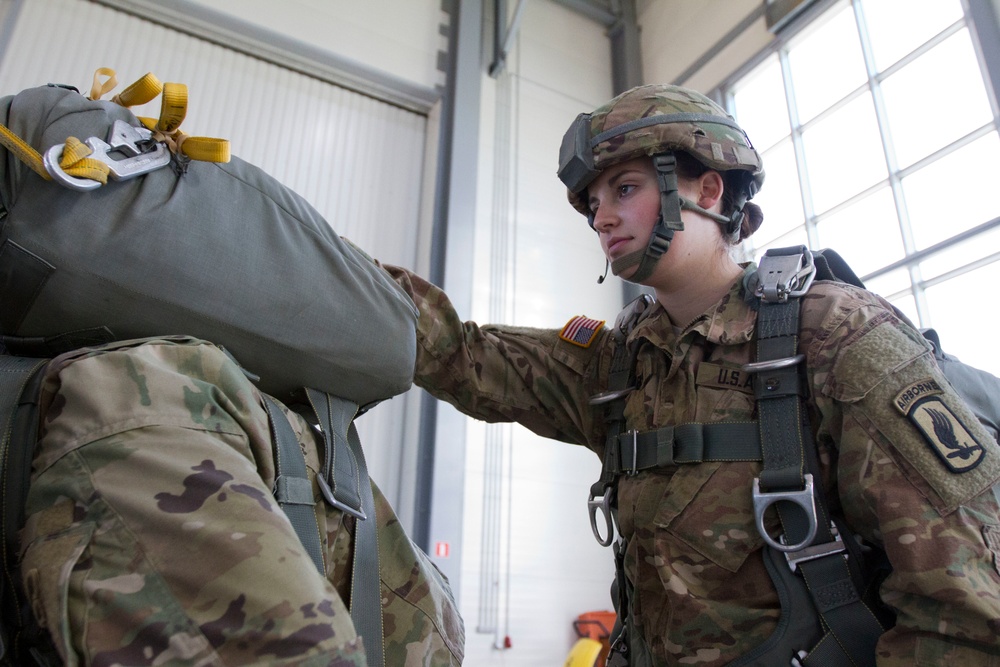 173rd Airborne Paratroopers Prepare for jump in Latvia