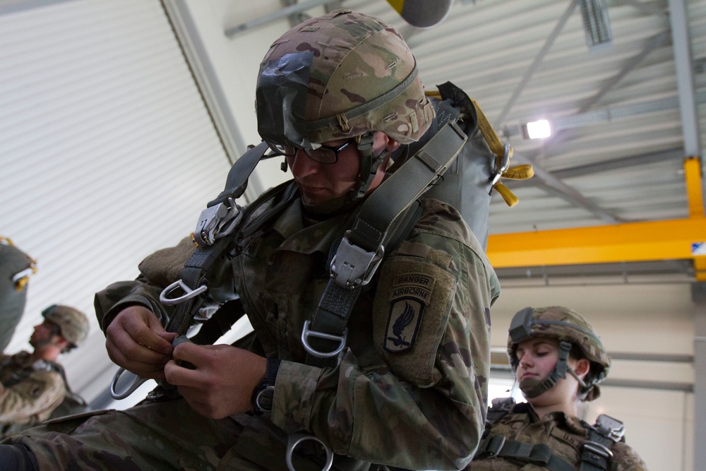 173rd Airborne Paratroopers Prepare for jump in Latvia