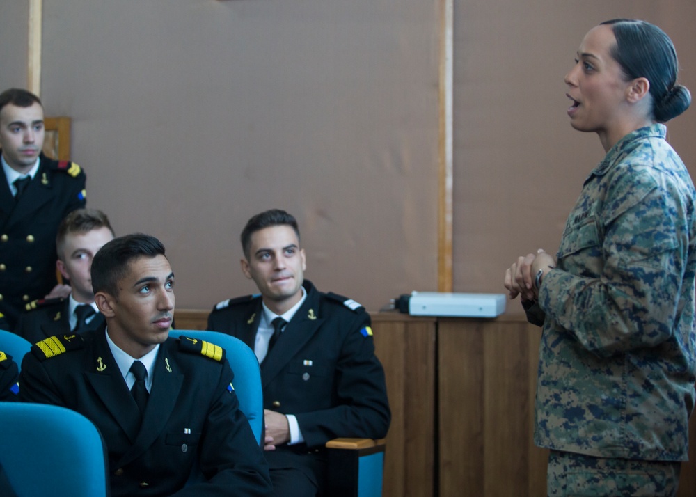 FET demonstrates capabilities to Mircea cel Bătrân Naval Academy students