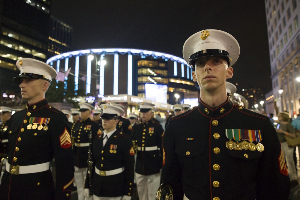 Quantico U.S. Marine Corps Band Performs in NYPD Emerald Society Pipes and Drums Memorial Concert