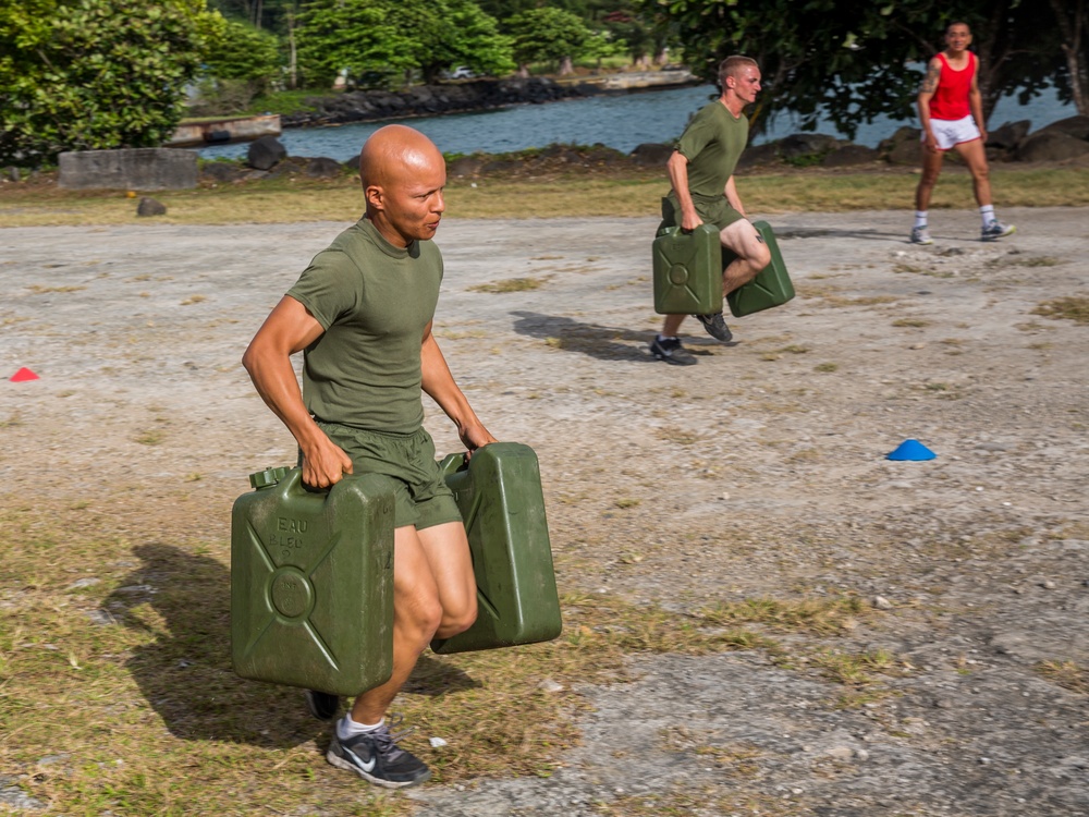 Koa Moana plays in Tahitian games