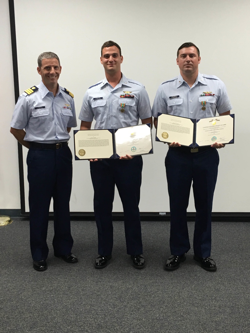 Coast Guardsmen awarded achievement medal for life-saving actions
