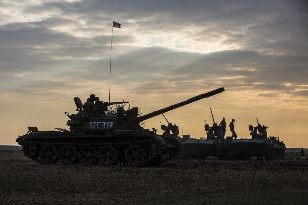 Romanian tanks support multinational exercise