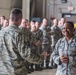 AMC Command Chief Frey talks with Airman at Rosecrans